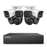 5MP 8-Channel Wired Security DVR System with 8pcs 2MP Outdoor Bullet CCTV Cameras, Smart Human / Vehicle / Motion Detection